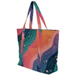 Art Abstract Pattern Zip Up Canvas Bag