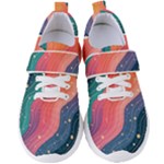 Art Abstract Pattern Women s Velcro Strap Shoes