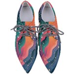 Art Abstract Pattern Pointed Oxford Shoes