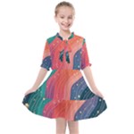 Art Abstract Pattern Kids  All Frills Chiffon Dress