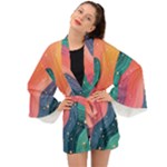 Art Abstract Pattern Long Sleeve Kimono