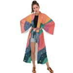 Art Abstract Pattern Maxi Kimono