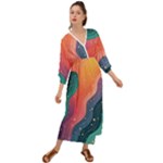 Art Abstract Pattern Grecian Style  Maxi Dress