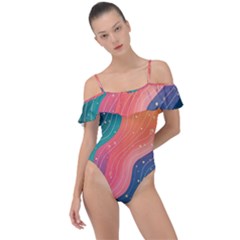 Frill Detail One Piece Swimsuit 