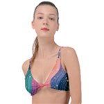 Art Abstract Pattern Knot Up Bikini Top