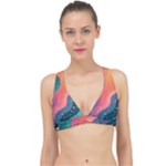 Art Abstract Pattern Classic Banded Bikini Top