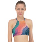 Art Abstract Pattern Halter Bikini Top