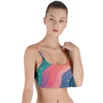 Art Abstract Pattern Layered Top Bikini Top 