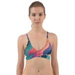 Art Abstract Pattern Wrap Around Bikini Top