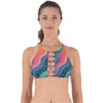 Art Abstract Pattern Perfectly Cut Out Bikini Top