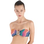 Art Abstract Pattern Twist Bandeau Bikini Top