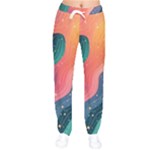 Art Abstract Pattern Women Velvet Drawstring Pants