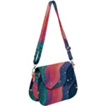 Art Abstract Pattern Saddle Handbag