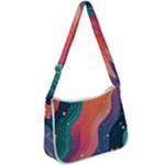 Art Abstract Pattern Zip Up Shoulder Bag