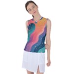 Art Abstract Pattern Women s Sleeveless Sports Top