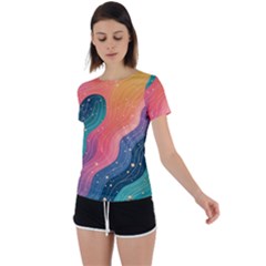 Back Circle Cutout Sports T-Shirt 