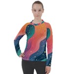 Art Abstract Pattern Women s Pique Long Sleeve T-Shirt