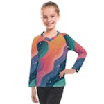 Art Abstract Pattern Kids  Long Mesh T-Shirt