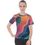 Art Abstract Pattern Women s Sport Raglan T-Shirt