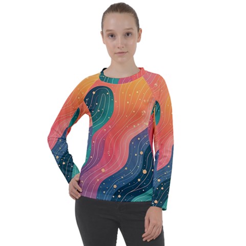 Art Abstract Pattern Women s Long Sleeve Raglan T