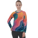 Art Abstract Pattern Women s Long Sleeve Raglan T-Shirt