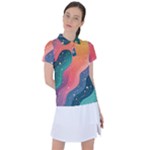 Art Abstract Pattern Women s Polo T-Shirt