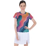 Art Abstract Pattern Women s Sports Top