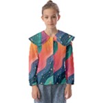 Art Abstract Pattern Kids  Peter Pan Collar Blouse