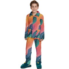 Kids  Long Sleeve Velvet Pajamas Set 