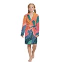 Kids  Long Sleeve Velvet Lounge Robe 