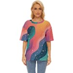 Art Abstract Pattern Oversized Basic T-Shirt