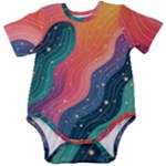 Art Abstract Pattern Baby Short Sleeve Bodysuit