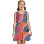 Art Abstract Pattern Kids  Sleeveless Tiered Mini Dress