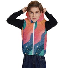 Art Abstract Pattern Kids  Stylish Hooded Puffer Vest from ArtsNow.com