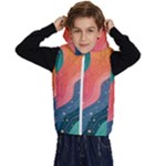 Art Abstract Pattern Kids  Stylish Hooded Puffer Vest