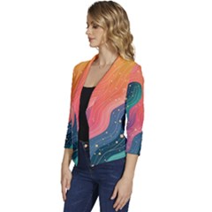 Women s Casual 3/4 Sleeve Spring Jacket 