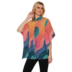 Women s Batwing Button Up Shirt 