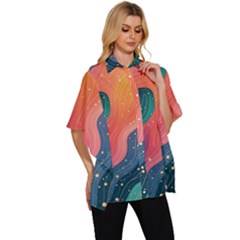 Women s Batwing Button Up Shirt 