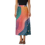 Art Abstract Pattern Classic Midi Chiffon Skirt