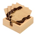 Art Abstract Pattern Bamboo Coaster Set