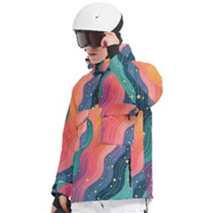 Men s Pullover Zip Ski and Snowboard Waterproof Breathable Jacket 