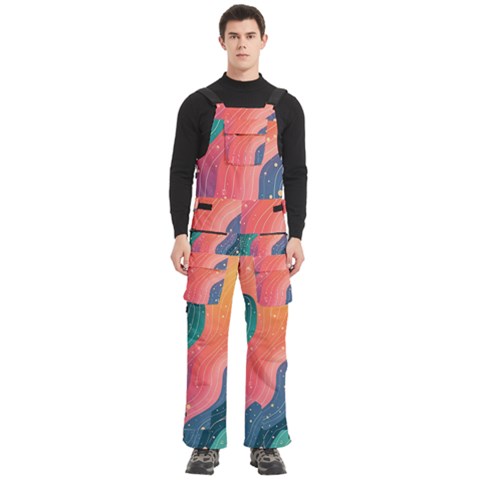 Art Abstract Pattern Men s Side Zip Front Pouch Ski And Snowboard Bib Pants	 from ArtsNow.com