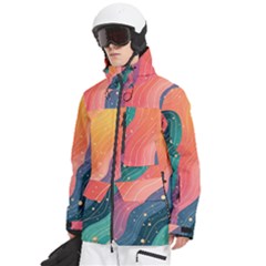 Men s Multi Pockets Zip Ski and Snowboard Waterproof Breathable Jacket 