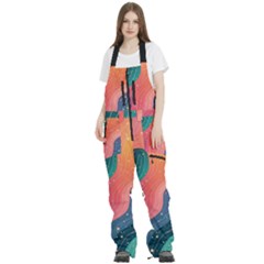 Women s Front Zip Ski And Snowboard Bib Pants 