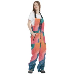 Women s Front Zip Ski And Snowboard Bib Pants 