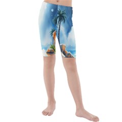 Kids  Mid Length Swim Shorts 