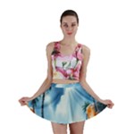 Delicate Watercolor Painting Surreal Oasis Scene With Intense Dramatic Lighting Mini Skirt