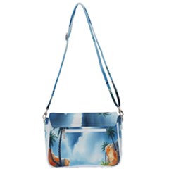 Shoulder Bag with Back Zipper 