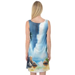 Sleeveless Satin Nightdress Back