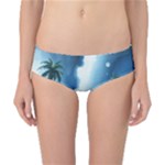 Delicate Watercolor Painting Surreal Oasis Scene With Intense Dramatic Lighting Classic Bikini Bottoms